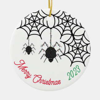 Spider christmas ceramic tree decoration