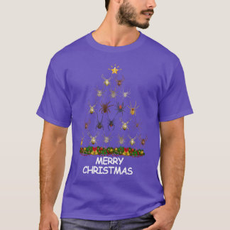 Spider Christmasree Merry Christmas friend T-Shirt