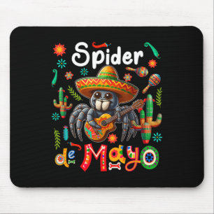 Spider Cinco De Mayo Mexican Sombrero Guitar Colou Mouse Mat