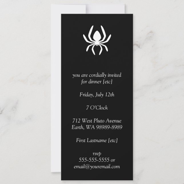 Spider Circle Symbol Invitation (Front)