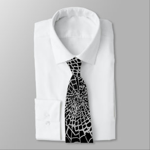 Spider Cobweb Halloween  Tie