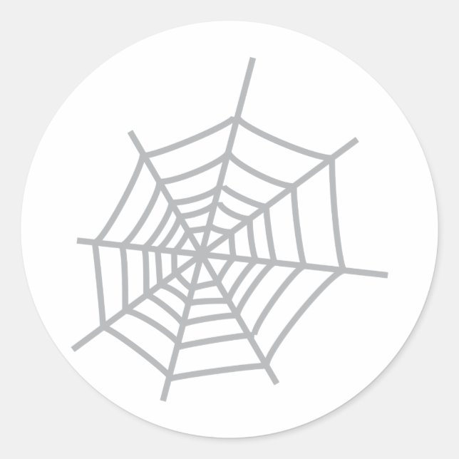 spider cobweb spiderweb classic round sticker (Front)