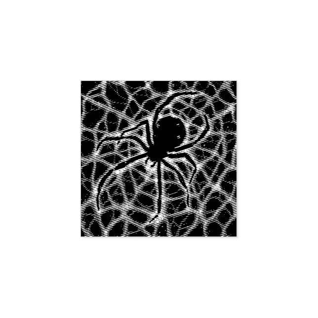 Spider Cosmic Web, Halloween Galaxy of Horrors Rubber Stamp (Imprint)