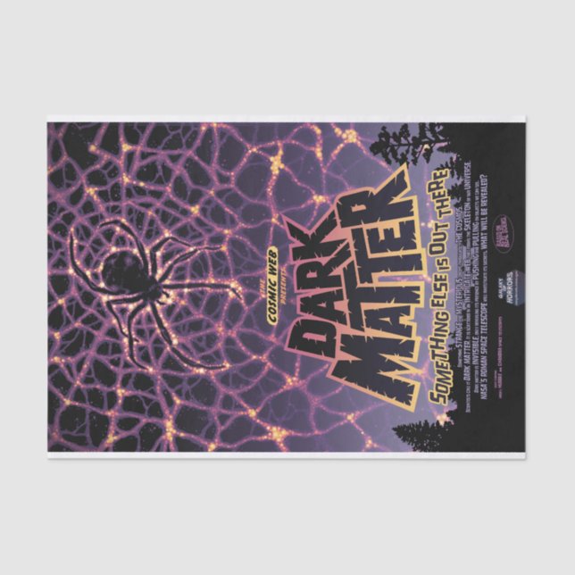 Spider Cosmic Web, Halloween Galaxy of Horrors Tissue Paper (Front)