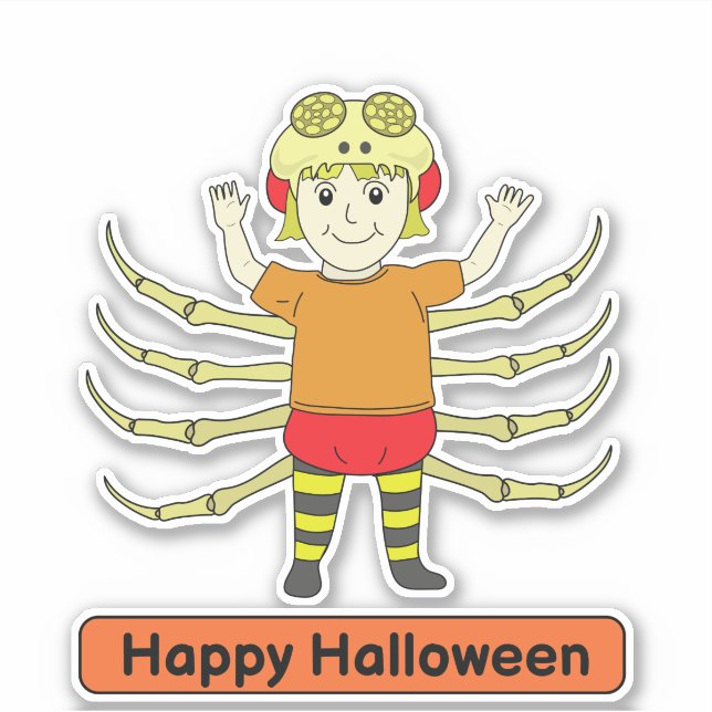Spider costume kid Sticker (Front)