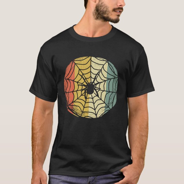 Spider Costume Tarantula Cobweb Retro Halloween T-Shirt (Front)