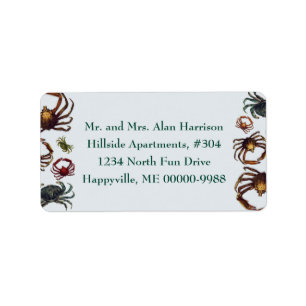 Spider Crabs Border Address Labels