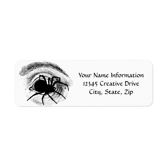 Spider Crawling Out of Eye Socket Return Address (Front)