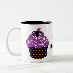 Spider cupcake Halloween Two-Tone Coffee Mug