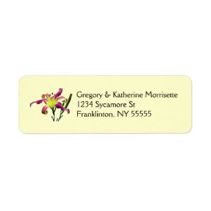 Spider Daylily Return Address Labels