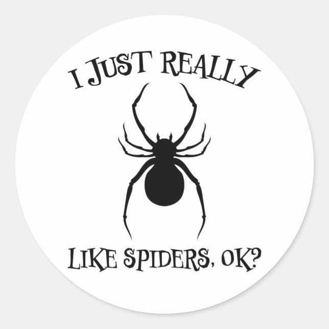 Spider Design Disgust Arachnid Cool Terrarium Gift Classic Round Sticker (Front)