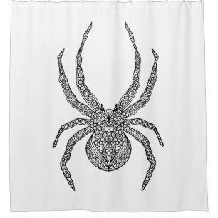 Spider Doodle Shower Curtain