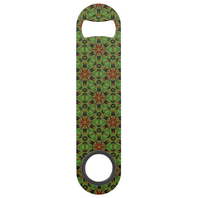 Spider Fangs Lime Green Speed Bottle Opener (Front)
