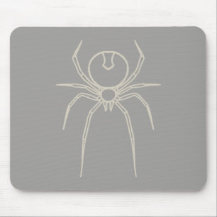 Spider - Ghost Grey and Bone White Mouse Mat