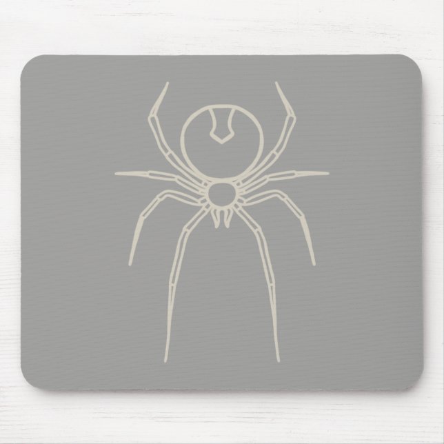 Spider - Ghost Grey and Bone White Mouse Mat (Front)