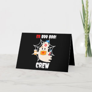 Spider Gift   Boo Crew Nurse Halloween Cute Spider Card
