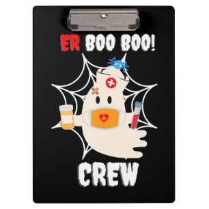 Spider Gift Boo Crew Nurse Halloween Cute Spider Clipboard