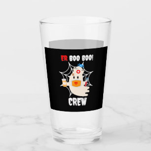 Spider Gift   Boo Crew Nurse Halloween Cute Spider Glass
