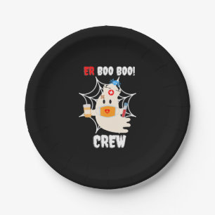 Spider Gift Boo Crew Nurse Halloween Cute Spider Paper Plate