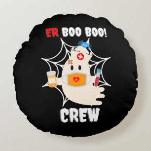 Spider Gift Boo Crew Nurse Halloween Cute Spider Round Cushion