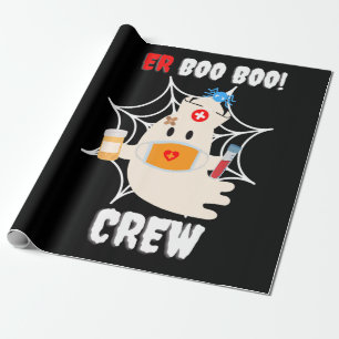 Spider Gift Boo Crew Nurse Halloween Cute Spider Wrapping Paper