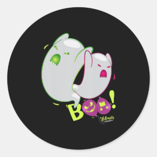 Spider Gift Boo Ghost Bats Spider Creepy Halloween Classic Round Sticker