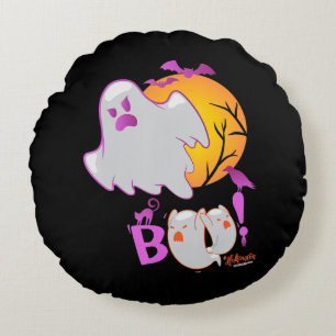 Spider Gift Boo Ghost Bats Spider Creepy Halloween Round Cushion