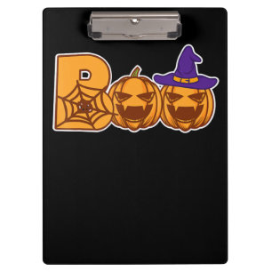Spider Gift Boo Halloween Pumpkin Faces Spider Clipboard