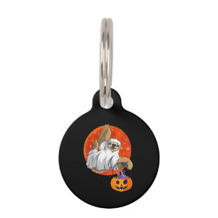 Spider Gift Boo Halloween With Pumpkin Pet Tag