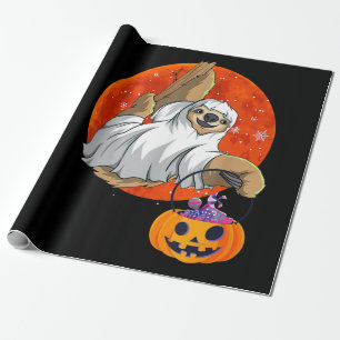 Spider Gift Boo Halloween With Pumpkin Wrapping Paper