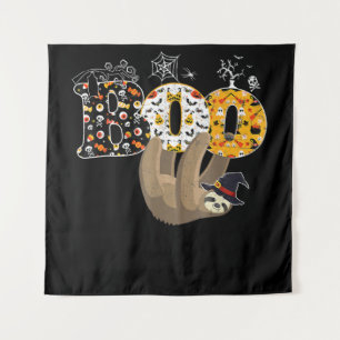 Spider Gift Boo Halloween With Sloth Witch Hat Tapestry