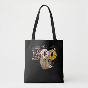 Spider Gift   Boo Halloween With Sloth Witch Hat Tote Bag