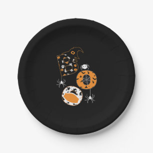 Spider Gift Boo Mask Spider Witch Hat Pumpkin Paper Plate