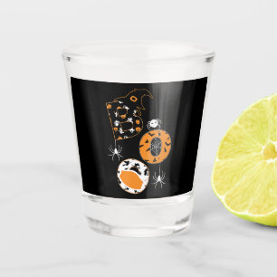 Spider Gift  Boo Mask Spider Witch Hat Pumpkin Shot Glass