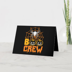 Spider Gift Boo Pumpkin Halloween Spider Boo Crew Card