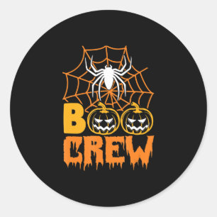 Spider Gift Boo Pumpkin Halloween Spider Boo Crew Classic Round Sticker