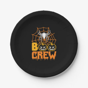 Spider Gift Boo Pumpkin Halloween Spider Boo Crew Paper Plate