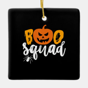 Spider Gift Boo Squad - Pumpkin Spider Halloween Ceramic Ornament