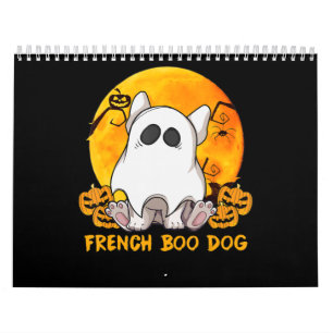 Spider Gift French Boo Bulldog With Pumpkin Spider Calendar