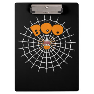 Spider Gift Funny Boo Spider Web Halloween Clipboard