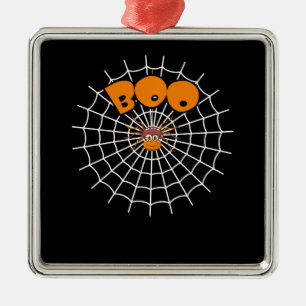 Spider Gift Funny Boo Spider Web Halloween Metal Tree Decoration