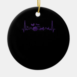 Spider Gift Funny Heartbeat Line Halloween Ceramic Tree Decoration