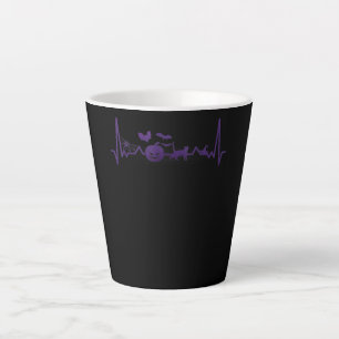 Spider Gift Funny Heartbeat Line Halloween Latte Mug