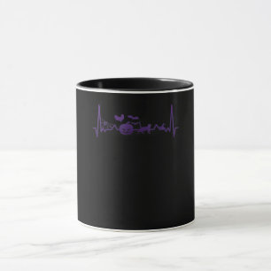 Spider Gift   Funny Heartbeat Line Halloween Mug