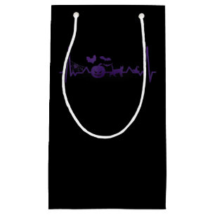 Spider Gift Funny Heartbeat Line Halloween Small Gift Bag