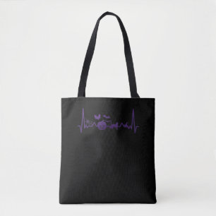 Spider Gift   Funny Heartbeat Line Halloween Tote Bag