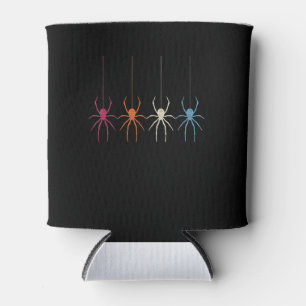 Spider Gift Halloween 2020 Vintage Spider Web Can Cooler