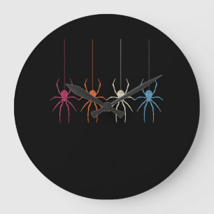 Spider Gift Halloween 2020 Vintage Spider Web Large Clock