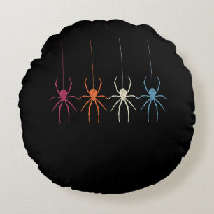 Spider Gift Halloween 2020 Vintage Spider Web Round Cushion