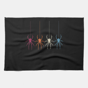Spider Gift Halloween 2020 Vintage Spider Web Tea Towel